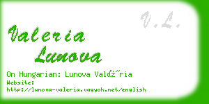 valeria lunova business card